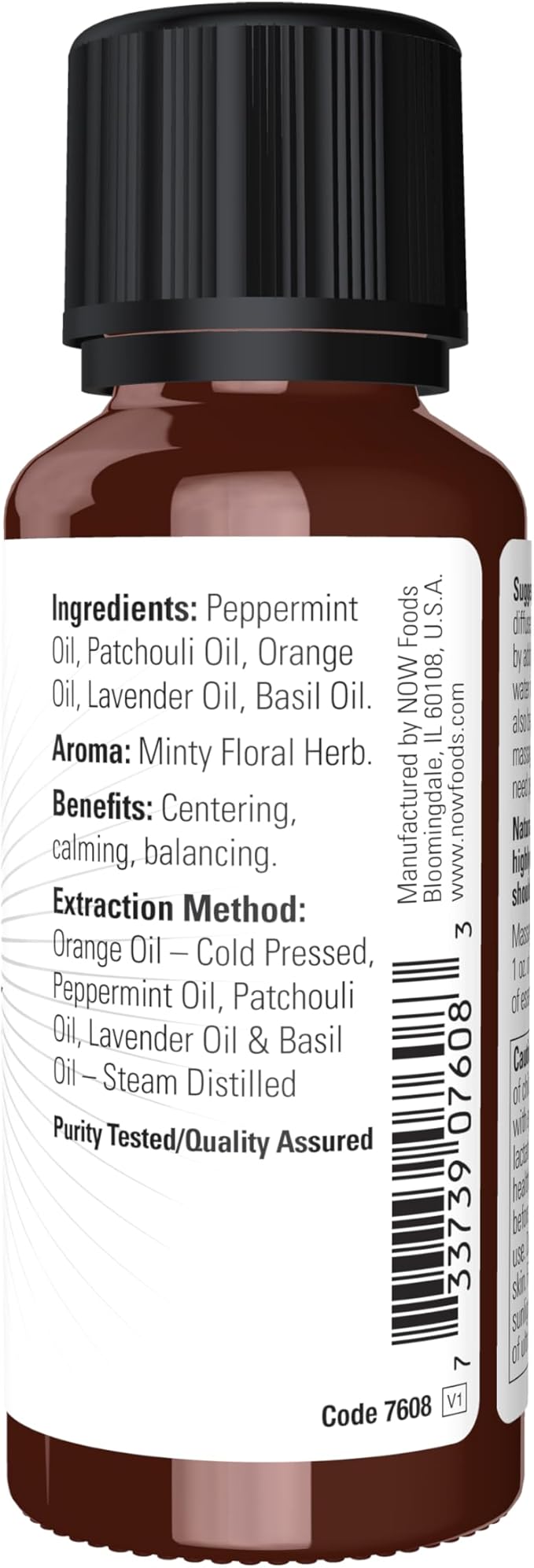 NOW Essential Oils, Peace & Harmony Oil Blend, Calming Aromatherapy Scent, Blend of Pure Essential Oils, Vegan, Child Resistant Cap, 1-Ounce