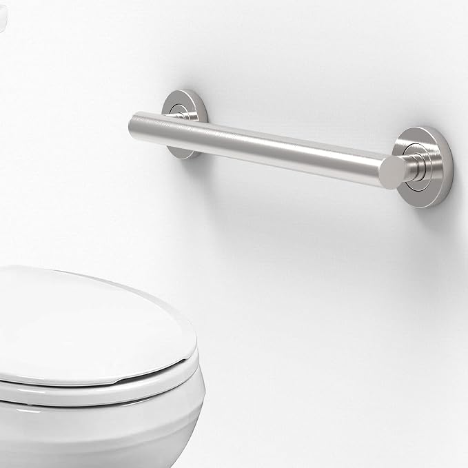 ADA Compliant Grab Bar, 500lbs Weight Support for Bath Safety (16 inch, Brushed Nickel)
