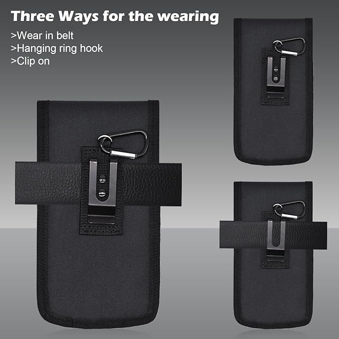 Belt Tool Pouch, Tactical Utility Organizer with Cell Phone Holder, Durable Heavy-Duty 1000D Nylon EDC Multitool Holster with Multi-Pockets for Electricians, Handymen, Work, Hiking, Daily Use