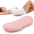 COMFYTHERA Lumbar Support Pillow for Sleeping Memory Foam Lumbar Support Cushion for Lower Back Pain Relief, Back Support Bed Pillow Waist Support (Pink, Large)