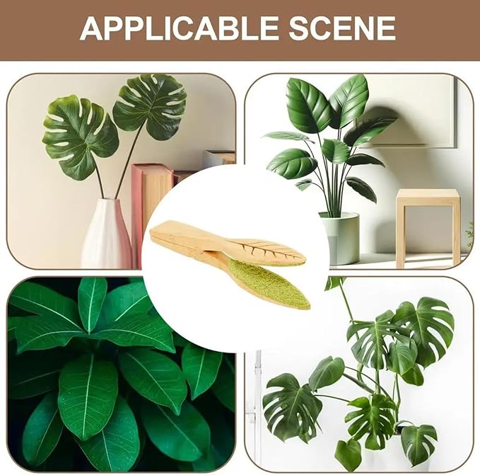 Plant Leaf Cleaning Tongs, Portable House Plant Leaf Cleaning Tongs, Household Cleaning Tools Garden Tools, Cleans Both Sides of Leaves, Dust Removal for Indoor Outdoor