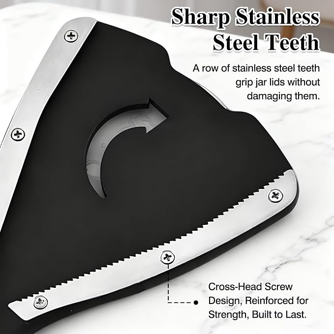 Multi-Purpose Jar Opener with Non-Slip Base Pad for Kitchen Use