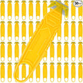 Therwen Safety Box Cutter Knife of Stainless Steel Concealed Blade Package Opener with Tape Splitter for Carton Cardboard Wrap Letter Work Bag Straps Film Utility Tool(Yellow,50 Pcs)