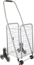 dbest Products Stair Climber Cruiser Cart Sport, Foldable Grocery Cart on Wheels,Multi-Use Collapsible Folding Laundry Basket with Wheels