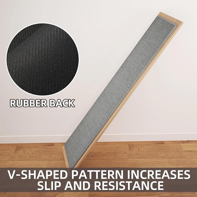 SUMLANS Kitchen Mat Set of 2 PCS, Cushioned Non Slip Rugs for Kitchen Floor, Absorbent Runner Comfort Standing Mats Washable for Kitchen, Office, Home, (Grey, 17.3"x47"+17.3"x71")