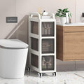 Bathroom Storage with Drawers, 7.87" Wide Slim Storage Cabinet with Wheels for Small Spaces, Narraw Cart for Kitchen Office Bedroom Dinning Room Under Desk, 26" Tall