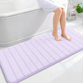 OLANLY Memory Foam Long Bathroom Rugs Runner 59x24, Super Soft Absorbent Bath Mat, Quick Dry, Machine Washable Shower Floor Rugs, Bathmat Carpet, Bathroom Home Decor Accessories, Lavender