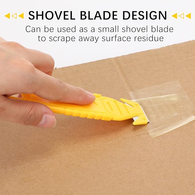 Therwen Safety Box Cutter Knife of Stainless Steel Concealed Blade Package Opener with Tape Splitter for Carton Cardboard Wrap Letter Work Bag Straps Film Utility Tool(Colorful,36 Pcs)