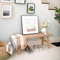 SwallowLiving 43" Solid Wood Entry Bench - Rustic Farmhouse Style Hallway Seating for Living Room, Dining Room Entryway - Handcrafted Natural Finish