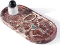 Koville Norway Natural Marble Tray, 12"x6" Vanity Decorative Tray for Countertop, Catchall Tray for Perfume, Candles, Jewelry Dish