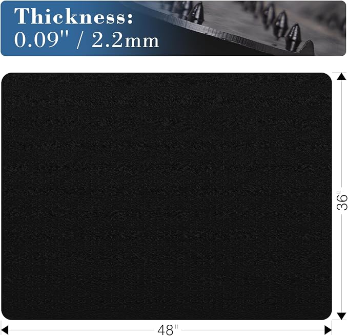 Tydle Office Chair Mat for Carpet, 36" x 48" Slip Resistant Chair Mat for Carpeted Floors, Heavy Duty Computer Under Desk Plastic Floor Mat with Grips, Carpeted Floor Protector for Home Office (Black)