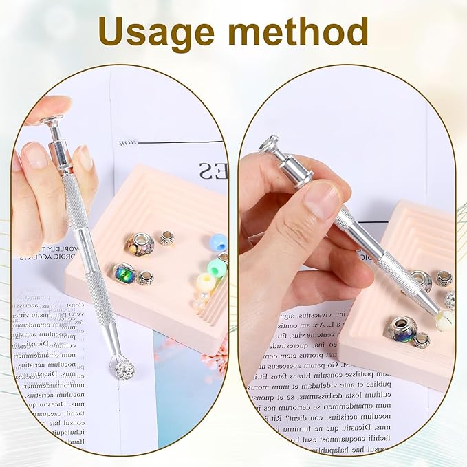 2 Pieces Stainless Steel 4-Claw Pick up Tool 4 Prongs Jeweler's Pick Up Tool for Small Parts Pickup Metal Grabber Claw Pickup Holder for IC Chip Electronic Components Nails Clamping, Silver