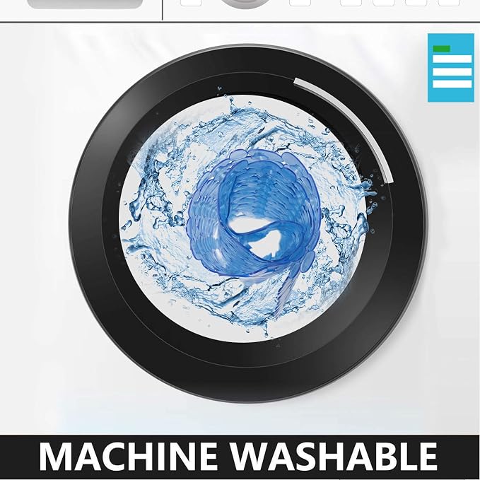 WELTRXE Non Slip Bathtub Mat, 35 x 16 Inches Bathroom Pebbles Shower Mat with Suction Cups, Drain Holes, Suction Bath Mats for Tub Machine Washable - Clear Blue