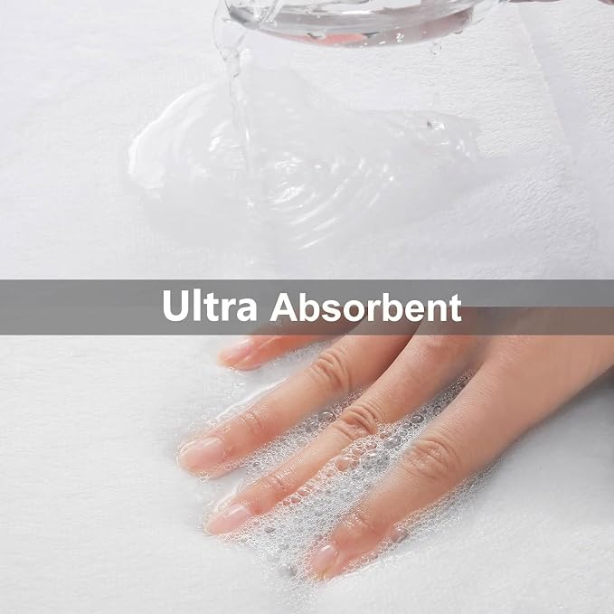 Buganda Memory Foam Bath Mat, 30" x 20", Ultra Soft and Non-Slip Bathroom Rugs, Water Absorbent and Machine Washable Bath Rug for Bathroom, Shower, and Tub, White