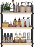 HNRLOY Bathroom Counter Organizer,Bathroom Countertop Organizer,Counter Shelf,Countertop Storage,Organization and Storage,Makeup Shelf,Sink Caddy(Burlywood 3 Tier)