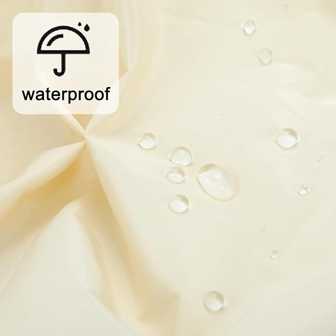 Reusable Shower Cap for Women, Large Waterproof Shower Bonnet with Elastic Band, Washable Bath Hair Cap for Long, Curly Hair, Braids, Daily Shower, Home Spa, Travel(Champagne)