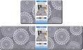 LuxStep Kitchen Mats for Floor,Cushioned Rug Anti-Fatigue Mats for Kitchen Decor Accessories,Waterproof Non-Slip Mats and Rugs Set for Office,Floor,Laundry 17.3"×30"+17.3"×59",Grey