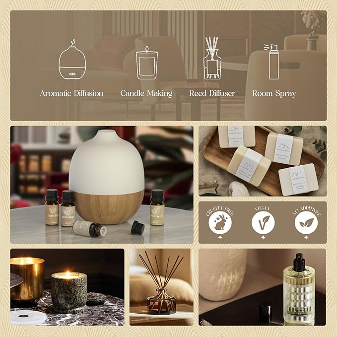 ARVIDSSON Hotel Diffuser Oils Gift Set - Hotel Essential Oils for Diffusers and Crafting - Inspired by the 5 Star Hotels Scent, Premium Fragrance Oil Blend Set, 6 x 10 mL, 0.34 fl oz