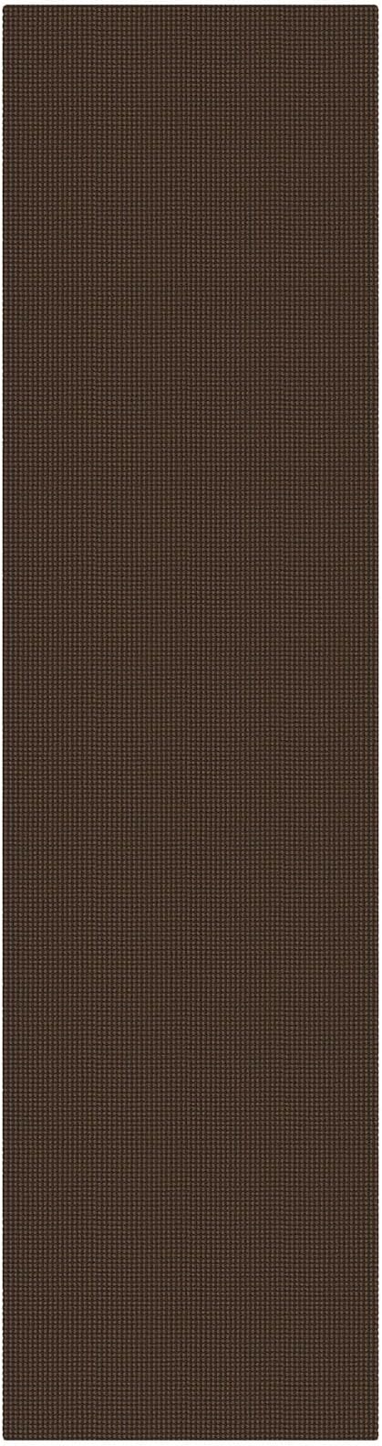 KOZYFLY Cotton Runners Rugs for Hallway 2.5'x10', Washable Runner Rug, Woven Non Slip Kitchen Runner, Braided Entryway Rug, Floor Carpet for Entry, Aisle, Hall, Brown/Dark Brown