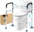 Toilet Safety Rails (300 LB) – Adjustable, Foldable Toilet Handle Frame for Elderly & Disabled Adults, Supports All Toilet Types