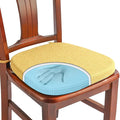 SINOSSO 1 Pack Memory Foam Chair Cushions for Dining Chair, Friendly Woven Fabric 16" U-Shape Comfortable Kitchen Chair Pad, Removable Slip Resistant Seat Cushion (1 Piece, Yellow)