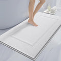 anllugs Bathroom Rugs 30" x 60", Non-Slip Extra Soft Absorbent Bath Rugs, Machine Washable Quick Dry Bath Mats for Bathroom Floor, Shower, Bathtub and Sink, White