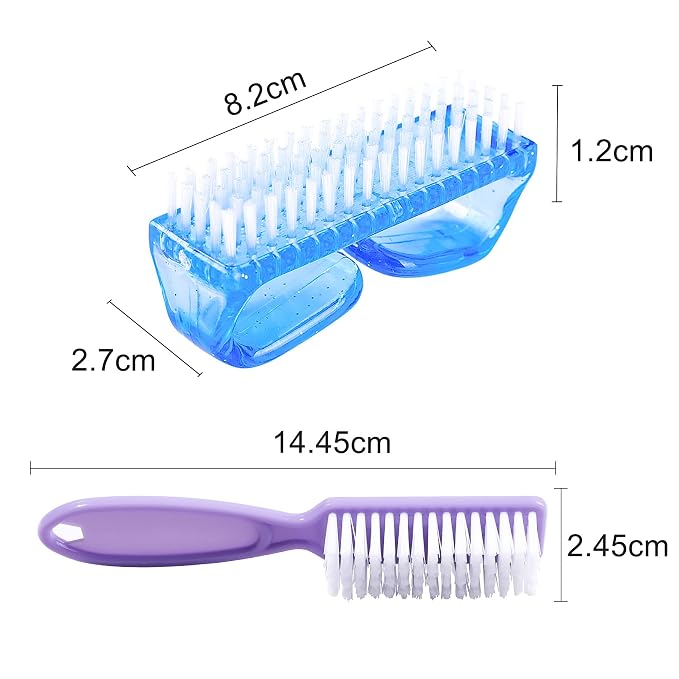 6 Pack Handle Grip Nail Cleaning Brush, Fingernail Brush Cleaner Scrub Brush Kit for Toes Shower and Women & Men & Pets (Color B)