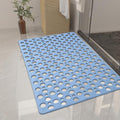 Casa and Beyond Shower Mat Non Slip Bath Mat Secure Shower Mat Easy to Clean Drains Fast Easy Dry Cut Soft Machine Washable Bathtub mat for Inside Shower (Blue,35.4 * 23.6 in)