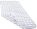 Yimobra Bathtub Mat Non Slip, Shower Mat with Strong Suction Cups & Drain Holes, 28"X16", Anti Slip Bath Tub Mat for Inside Shower, Machine Washable Fast Drying, Bathroom Essentials, White