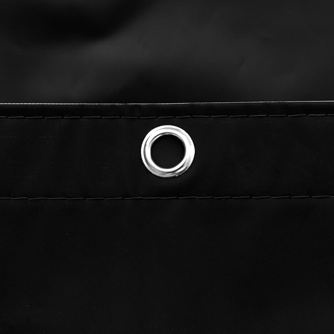 Barossa Design Black Long Shower Curtain Liner 78" Height - 3 Magnets & Waterproof Lightweight PEVA Shower Liner for Bath Tub, PVC Free, Metal Grommets, Black, 72x78