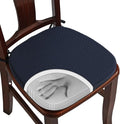 BUYUE Luxury 100% Pure Memory Foam Chair Cushion 1 Pack, Jacquard 16" U-Shape Comfortable Dining Chair Pad, Removable Slip Resistant Kitchen Chair Seat Cushion, (1 piece, Navy Blue)