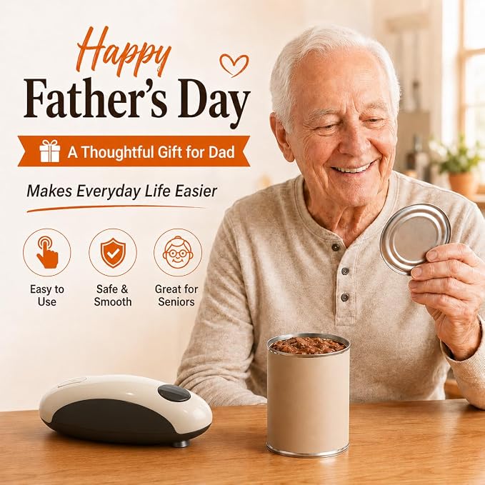 Rechargeable Electric Can Opener - One Touch Automatic, Hands Free Operation Easy Grip for Seniors & Arthritis, Works with All Cans - Cordless, No Sharp Edges