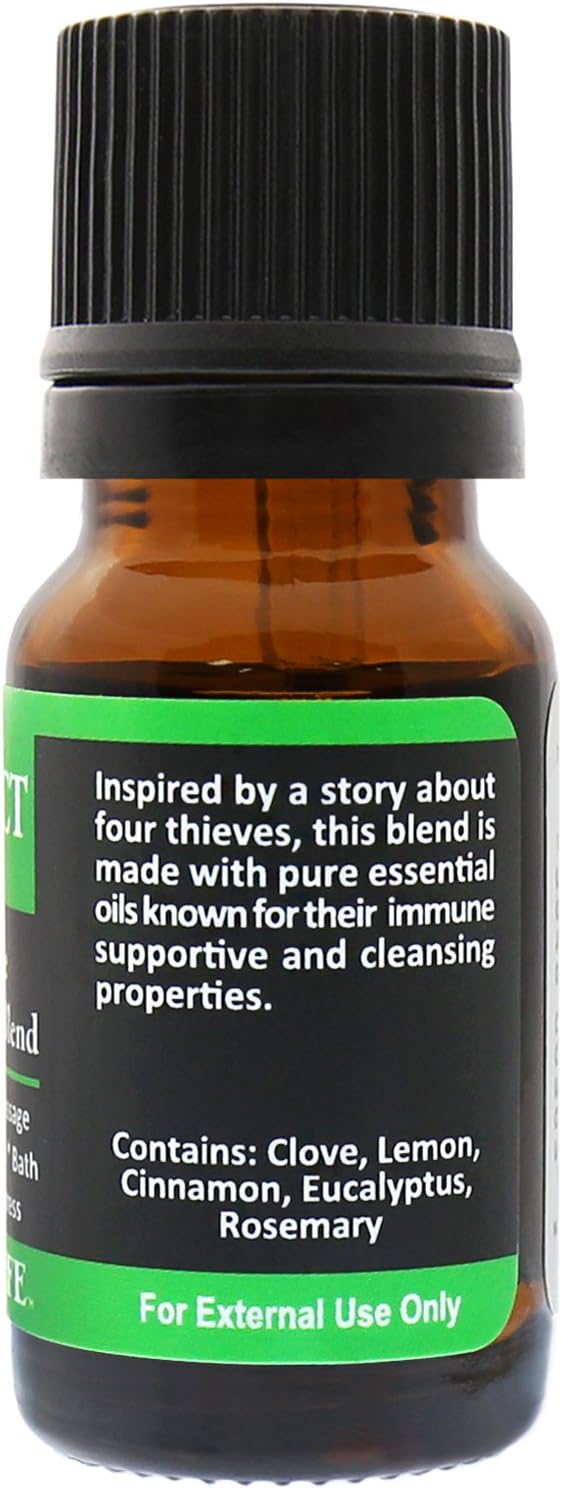 Plantlife Protect Aromatherapy Essential Oil Blend - Straight from The Plant 100% Pure Therapeutic Grade - No Additives or Fillers - Made in California 10 ml