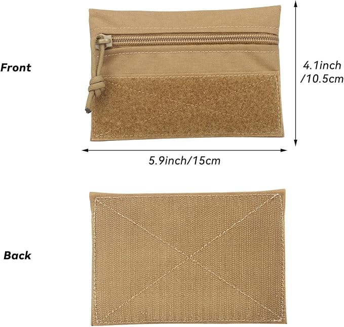 Qavctw Tactical Admin Pouch Bag with Hook and Loop Tool Storage Bag Snack Pouch Candy Bag Hanging Pouches Backpack Accessory Pouch
