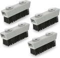 Grip Clean Nail Brush for Cleaning Fingernails – Heavy Duty Nail Brush with Extra Stiff Bristles - Fingernail Brush & Nail Scrubber Brush with Suction Cup Backing for Men & Women - 4 Pack