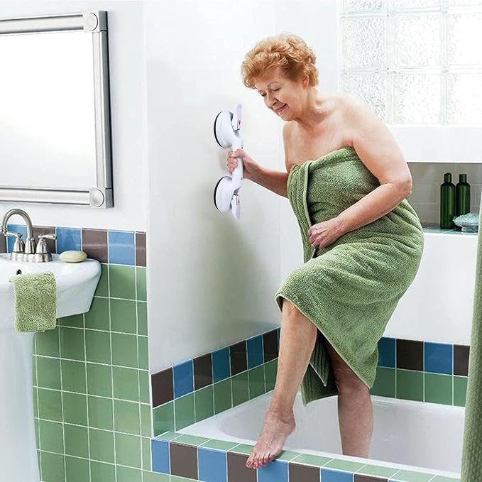 21inch Upgrade Suction Shower Grab Bar, Portable Shower Handle Bar Suction Grip Bar Bathtub Handle with Strong Hold Suction Cup Fitting and Rapid Release for Bathroom(Max Capacity :300lb