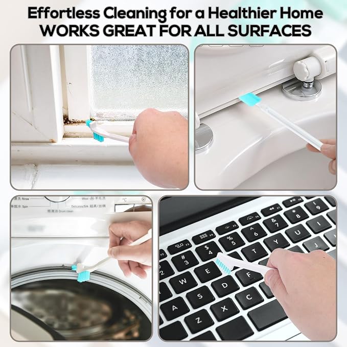 XANGNIER 11 Pcs Humidifier Cleaner Brush Set–Small Detail Cleaning Brushes for Crevices, Gaps, Corners, Keyboard, Bottle, Tiles, and Tight Spaces–Household & Travel Cleaning Tools