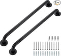 Grab Bars for Shower, 2 Pack 24-Inch Anti Slip Shower Handles for Elderly, Safety Shower Grab Bar, Stainless Steel Handicap Grab Bars for Bathroom (Black 1" Diameter)