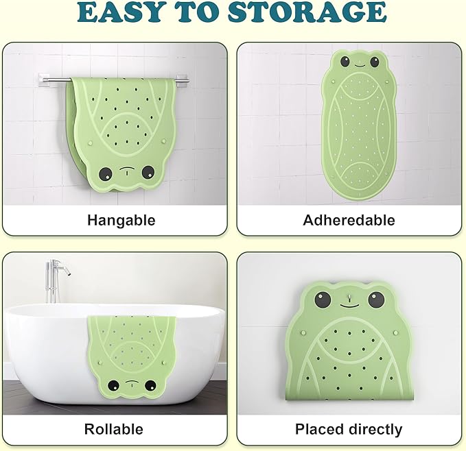 Bathtub Mat Non Slip Shower Mat,Washable Anti Slip Tub Surface, Soft Rubber Mat for Bathtub Shower