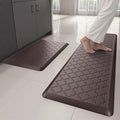 Kitchen Mats for Floor 2 Piece - Anti Fatigue Mats for Kitchen Floor - Non Slip Cushioned Rugs for Standing, Office, Sink, Laundry, Chocolate