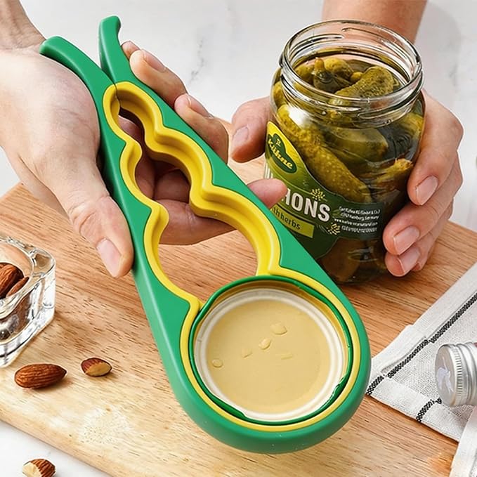 Jar Opener for Seniors with Arthritis,Jar Opener for Weak Hands,5-in-1 Bottle Opener,4-in-1 Can Opener