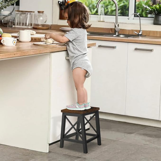 YINMIT Step Stools for Adults and Kids, Wooden Small Step Stool with Non-Slip Feet, Rectangular Stepping Stool for High Bed, Using for Bedroom, Kitchen and Living Room, Hold Up to 500 lbs