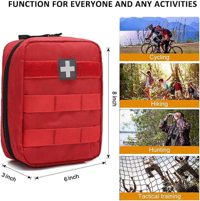 First Aid Pouch Empty Small, Tactical Molle EMT Pouch Compact Medical IFAK Rip Away Untility Bag Pouches