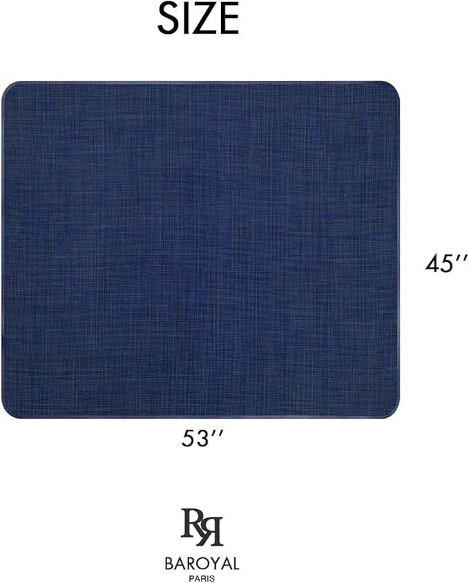 BARoyal Office Chair Mat for Hardwood Floor Under Desk Computer Rolling Chair Mat for Wood/Tile Floor Non-Slip Heavy Duty Desk Rug PVC Plastic Hard Floor Protector 45" x 53"(Indigo)