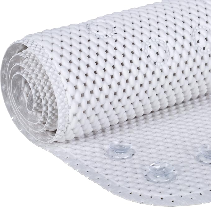 Duck Brand Softex Shower Mat, Machine Washable, 21 x 21 Inches, White, Skid Resistant (285154)