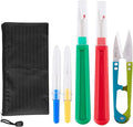 Seam Ripper and Thread Remover Kit,2 Big and 2 Small Sewing Stitch Thread Unpicker and 1 Sewing Trimming Scissor Nipper Tool for Thread Remove(Multi-Color)