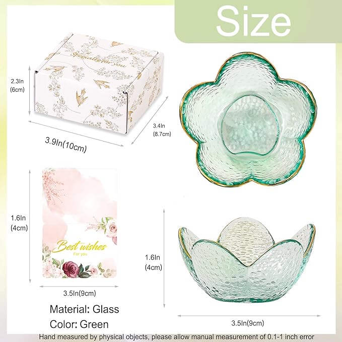 Binoster Friendship Gifts For Women Jewelry Dish Glass Ring Dish Jewelry Tray Cute Vanity Organizer Room Decor Jewellery Tray Trinket Dish Cute Bedroom Decor Christmas House Warming Gifts for women