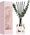 COCORRÍNA White Flower Reed Diffuser – 6.76 oz Essential Oil with 8 Reeds & Real Eucalyptus Sticks, Home Fragrance for Bedroom or Bathroom Décor