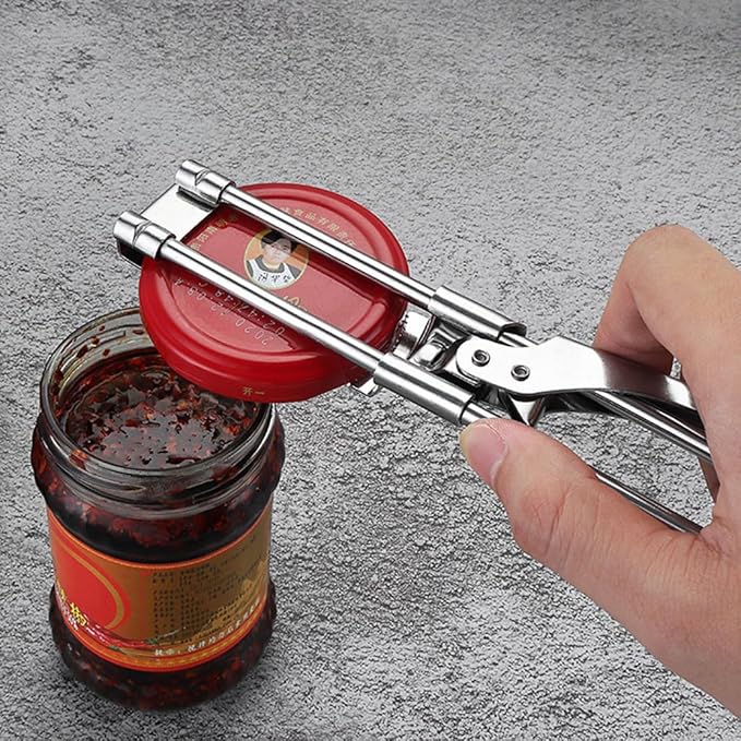 2PCS Master Jar & Bottle Opener,Adjustable Multifunctional Stainless Steel Can Opener Jar Lid Gripper,Manual,Kitchen Accessories（Silver）