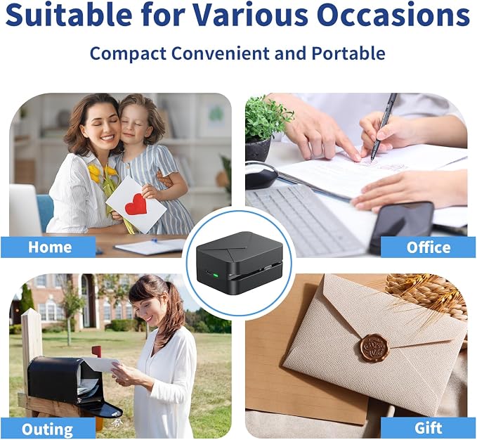 Rechargeable Electric Letter Opener Mail Opener Letter Openers Envelope Slitter Automatic Letter Opener Portable & Safe Blade Design, Universal Envelope Efficient Tool for Office Home (Black)